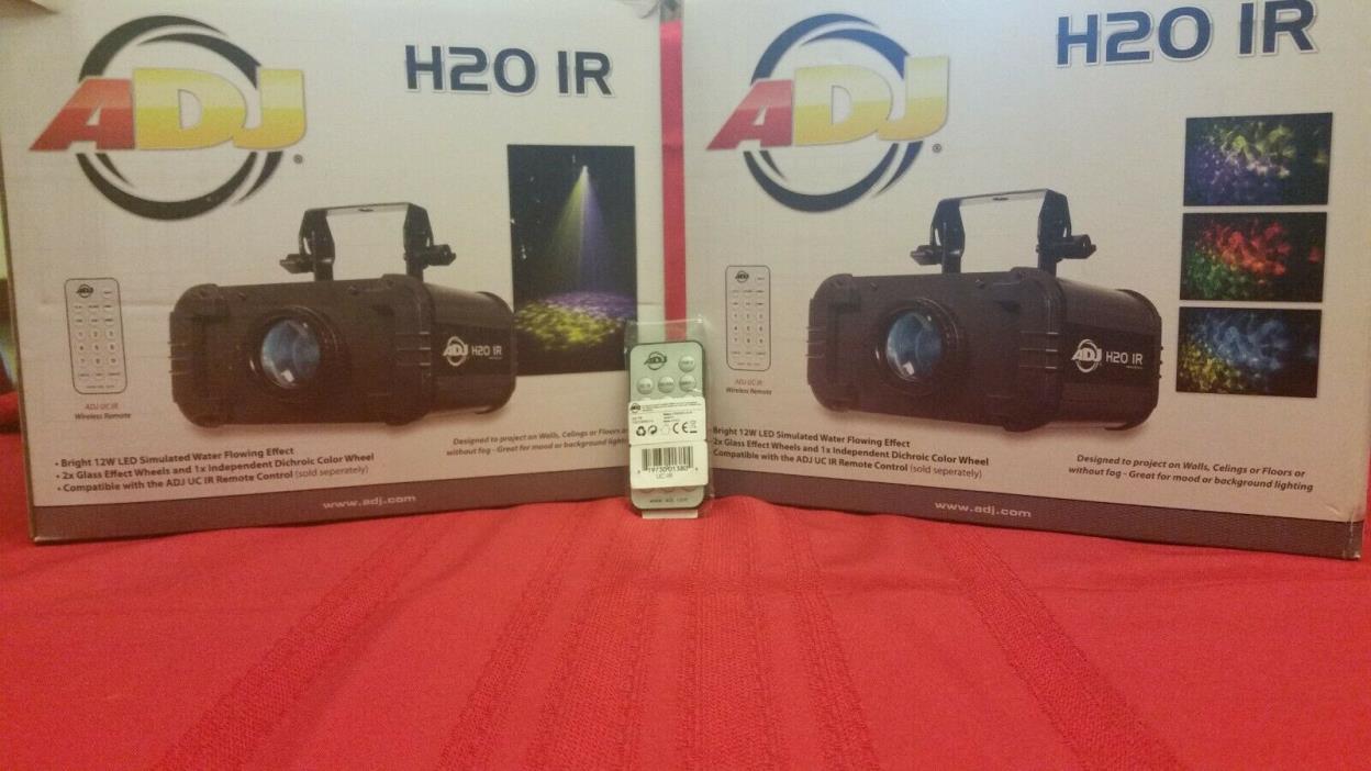 American DJ H20 LED IR Multi Color Water Flowing DJ Light Effect FX Bundle