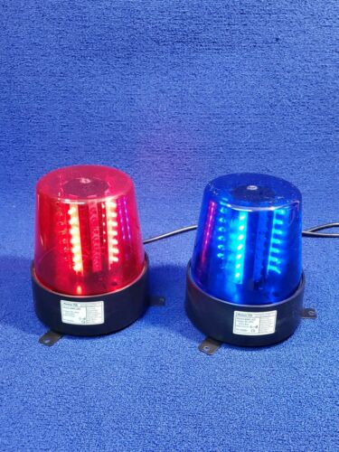American DJ ADJ B6B BLUE & B6R RED LED Beacons, sold as Pair