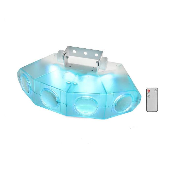 Moonflower Pattern Stage Light 4 Head Auto + Sound-activated RGBY LED +Remote