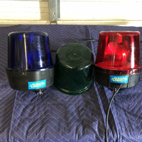 2 Chauvet Lighting Police Beacon DJ Light, Red, Green , Blue  Truss Mount Ready
