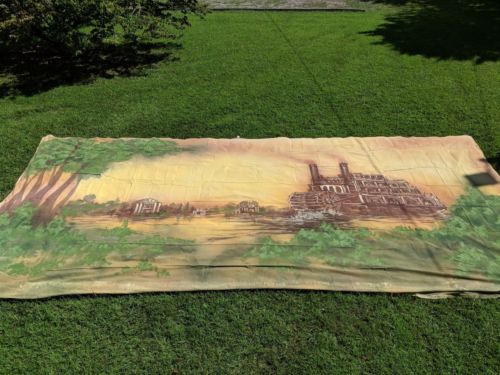 Riverboat Scene Canvas Theatre Backdrop 17 ft x 35 ft