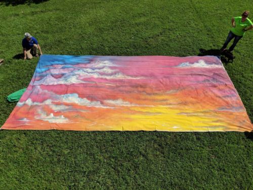 Sunset Scene Canvas Theatre Backdrop 12 ft x 20 ft