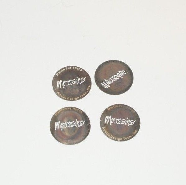 Lot of 4 Martin Metal Gobos Singles Monroe Moccasins Snake Hockey 1 inch WPHL