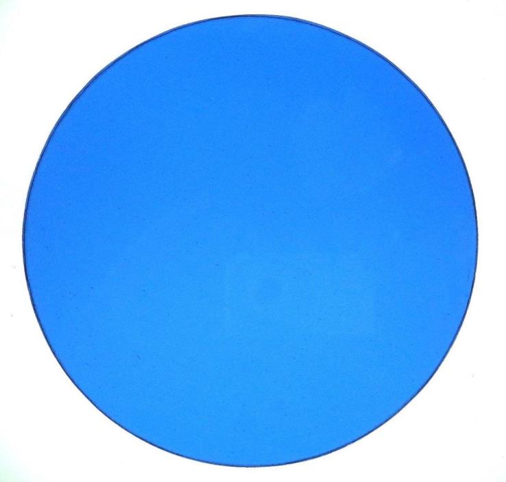 BLUE 5.25in ROUND GLASS STAGE LIGHTING FILTER GEL ROUNDELS PERMACOLOR