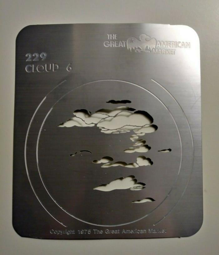 Vintage 1975 GREAT AMERICAN MARKET gobo creative metal template CLOUD 6 229