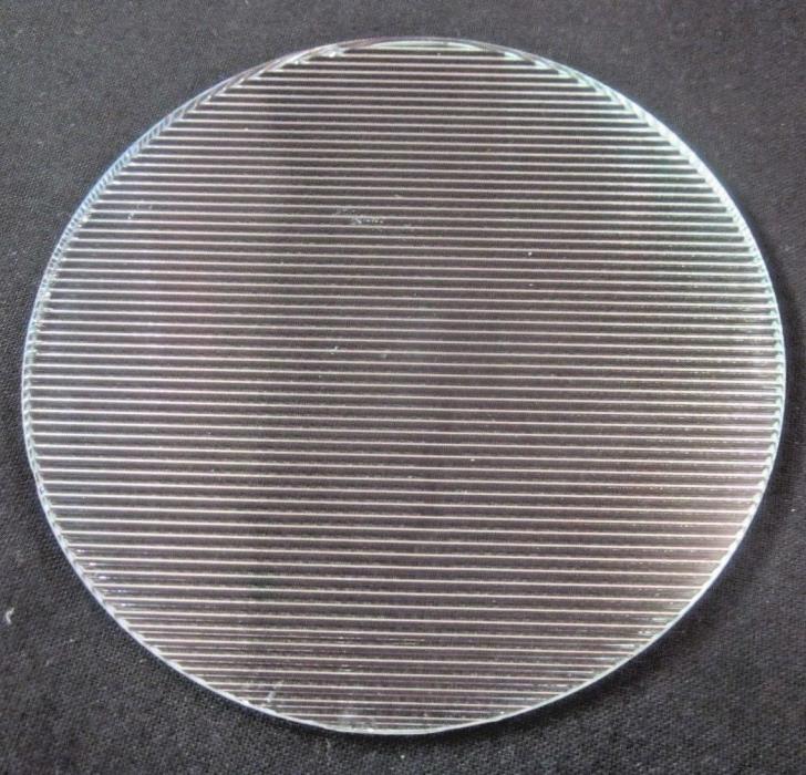 1 Ribbed Lines Pyrex Glass Theater Stage Light Gel Flat Diffuser Lens 4-5/16