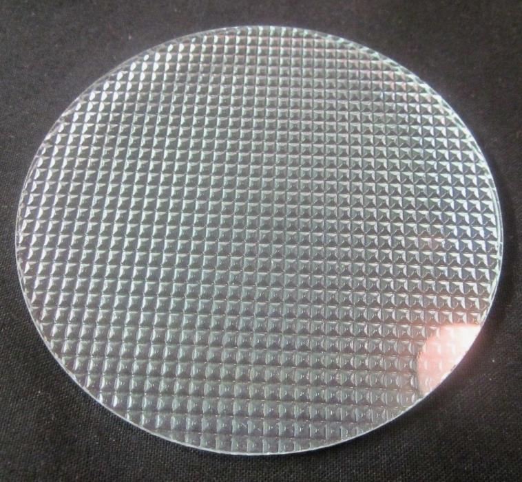 1 Pyrex Glass Theater Stage Light Gel Flat Diffuser Diamond Points Lens 4-5/16