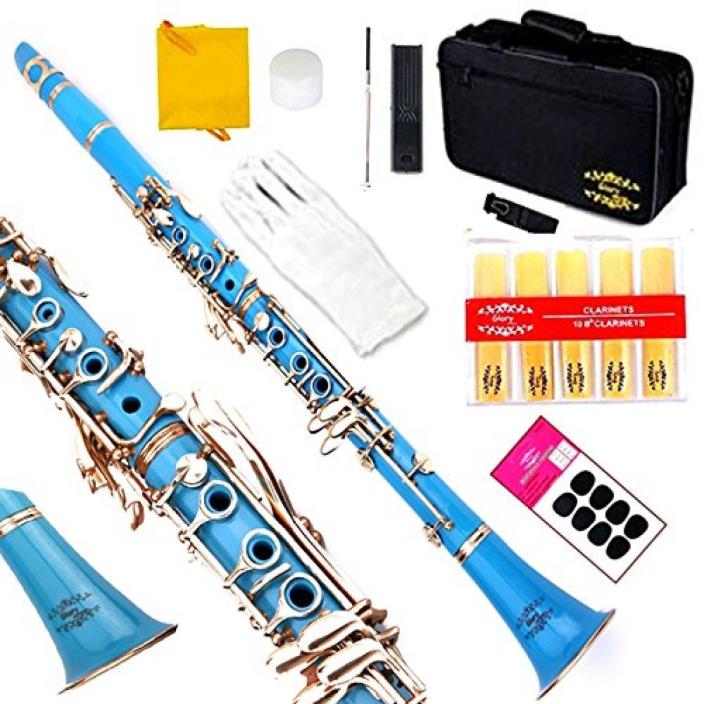 Glory B Flat Clarinet With Second Barrel 11Reeds8 Pads Cushionscasecarekit An Ne