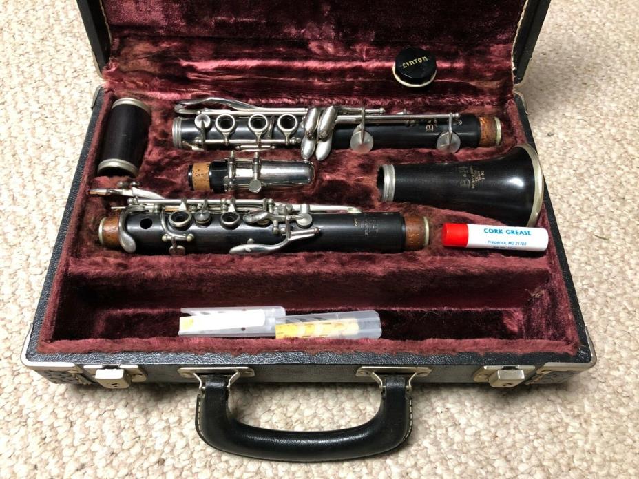 Vintage B&H Boosey and Hawkes London 2-20 Wooden Clarinet & Case