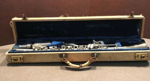 Noblet Paris Metal Clarinet with Case nice antique rare collectible