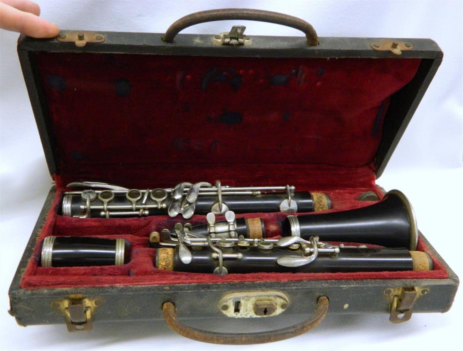 Vintage Pedler Elkhart Ind. Clarinet & Case - for Restoration or Parts