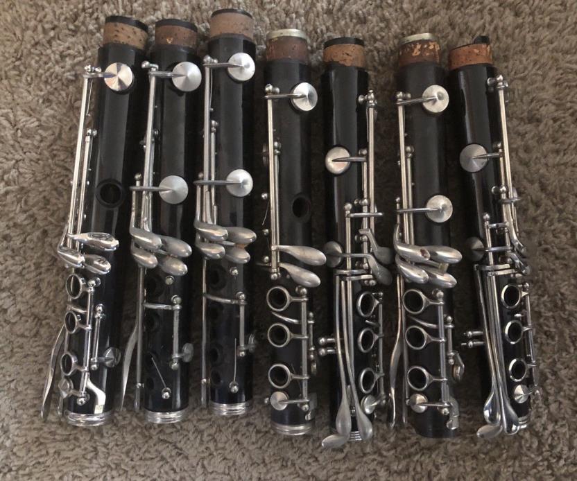 Lot of 7 Bb Clarinet Lower Joints
