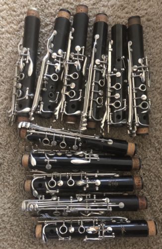 Lot of 11 Bb Clarinet Upper Joints - Selmer, Ridenour, Bundy, Vito & more