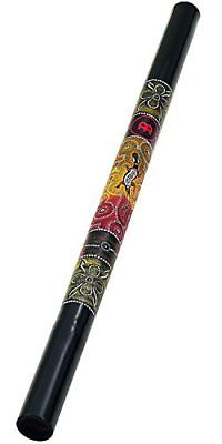 Bamboo Didgeridoo Hand Painted Lizard Native Design Wood Crafted Painting Black