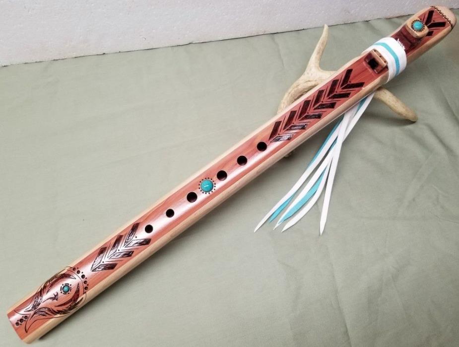 Paul Neal CEDAR & MAPLE Native American Style Flute Key BASS C 432hz  #406