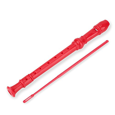 8 Holes Plastic Recorder, Soprano Recorder for Kids Beginners Christmas GiftRed