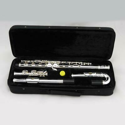16 Holes Flute Silver Plated Bending Flauta C key Musical Instrument Woodwind 2M