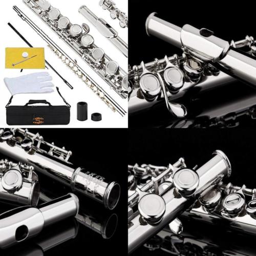 Glory Closed Hole C Flute With Case, Tuning Rod and Cloth,Joint Grease...