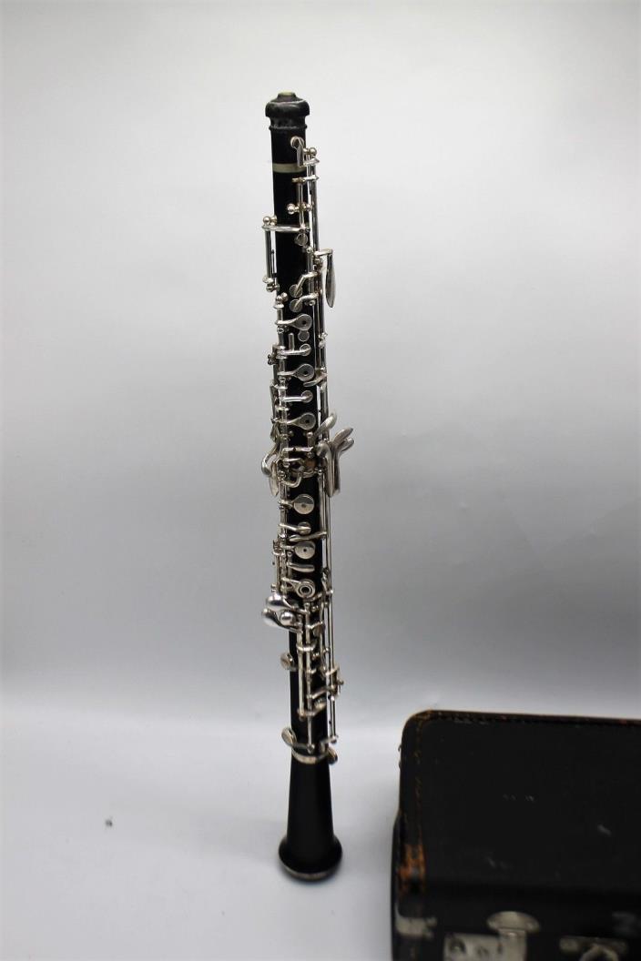 USED LESHER OBOE w/ELKHART INDIANA for Parts or Repair S2931