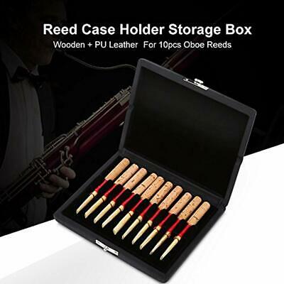 10/12/20pcs Oboe Reed Case Wooden + PU Leather Storage Holder Box For Oboe(1