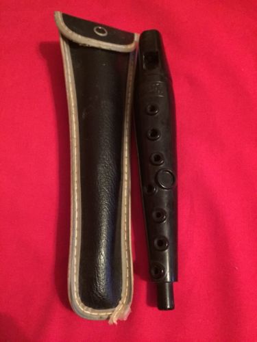 Vintage Swanson Tonette Recorder With Case Black