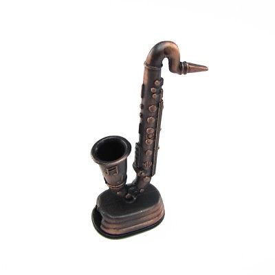 Bronze Metal Saxophone Miniature Replica Die Cast Pencil Sharpener Musician Gift