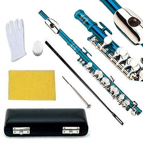 Glory Key of C Piccolo with Pro Case, Joint Grease,  Cloth and Rod, and Gloves,