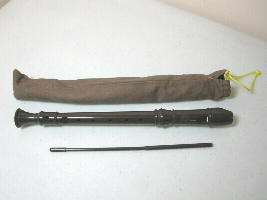 Suzuki Vintage Soprano Recorder Flute SRE-505 Brown w Cloth Bag
