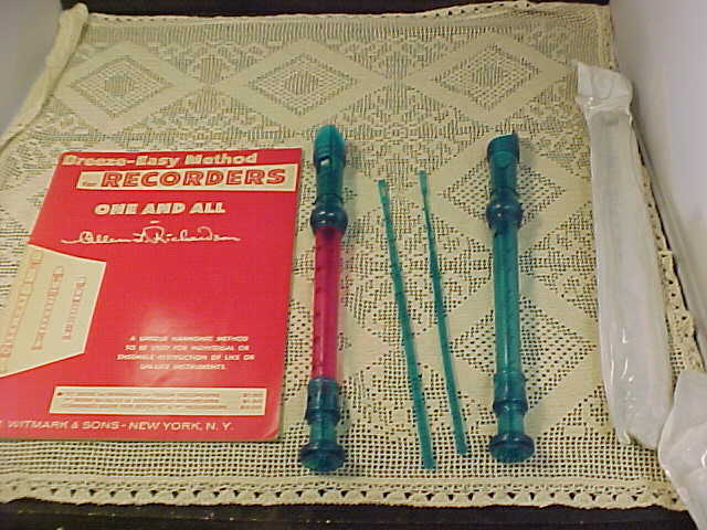 Music Recorders Lot of 3 Items 2 Lyons Flutes and One Book Breeze Easy Method