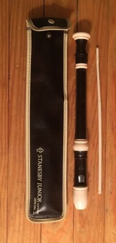 Stanesby Junior Zen On Soprano Recorder With Case And Cleaner Japan GUC 13” Long