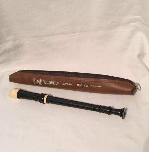 Lot of 2 LMI Recorder Soprano Flutes 460014 03 In Zippered Cases