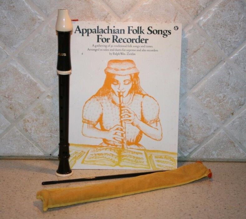EXC Aulos Recorder W/Bag Instruction Paper Includes AFSF Songs For Recorder #205