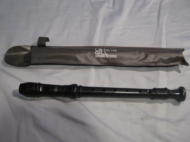 Gill Black Soprano Recorder w/ Case