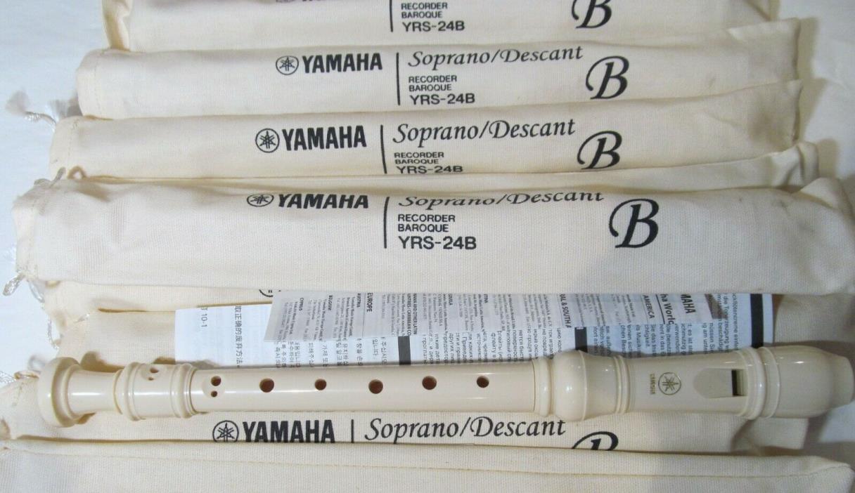 25-PACK NEW YAMAHA YRS-24B/ ID SORANO RECORDERS WITH BAROQUE FINGERING IVORY