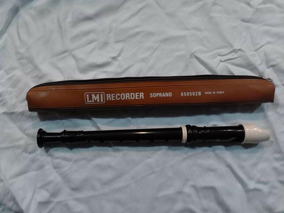 LMI Recorder Soprano 650502B - With Brown Case