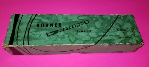 Vtg Hohner Konzert Concert F-ALTO Recorder w/ Box 19