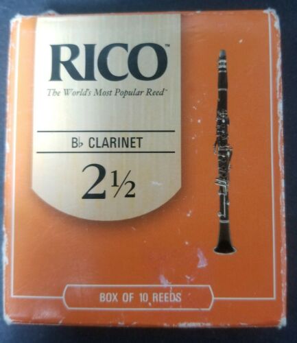 RICO Bb Clarinet Reeds Strength 2.5 New Music Wood 10 Pack Lot Unused