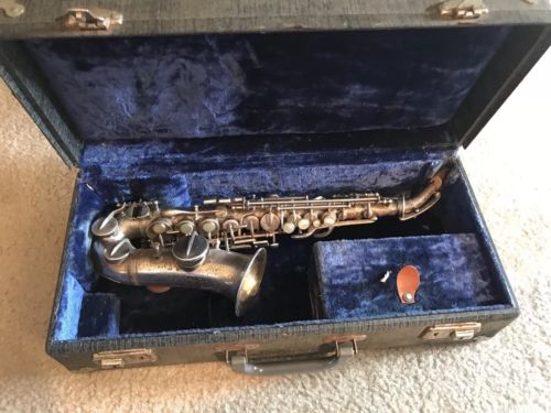 Vintage Buescher Elkhart  Curved Soprano Saxophone with original case