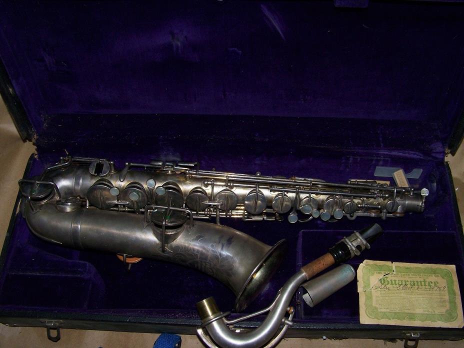 MARTIN HANDCRAFT  CURVED SAXOPHONE C MELODY 88769 Low Pitch 1928