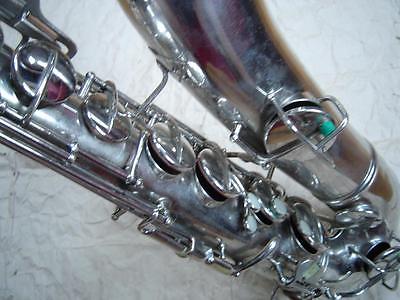 C.G. Conn Nickel Plate Lester Young Era Tenor Sax - Excellent Condition
