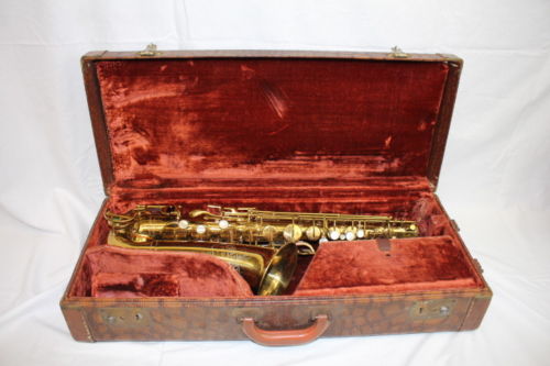 Vintage Ambassador Alto Saxophone F. E. Olds & Son with Alligator Case 80377