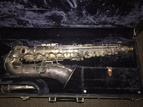 Vintage 1928 King Alto Saxophone Silver Finish
