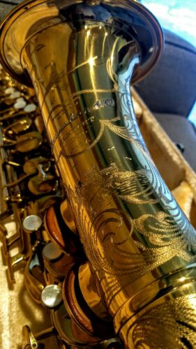 1949 BUESCHER 400 TOP HAT & CANE PROFESSIONAL ALTO SAXOPHONE SNAP IN PADS RARE