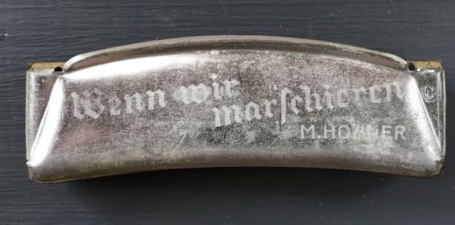 Vintage M. Hohner Wenn Wir Marfchicrcn WW2 German Harmonica 1937