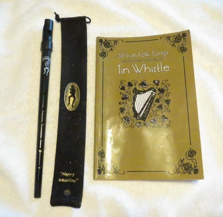 CLARKE SWEETONE IRISH TIN WHISTLE KEY OF D CARRYING BAG MUSIC/FINGERING BOOK