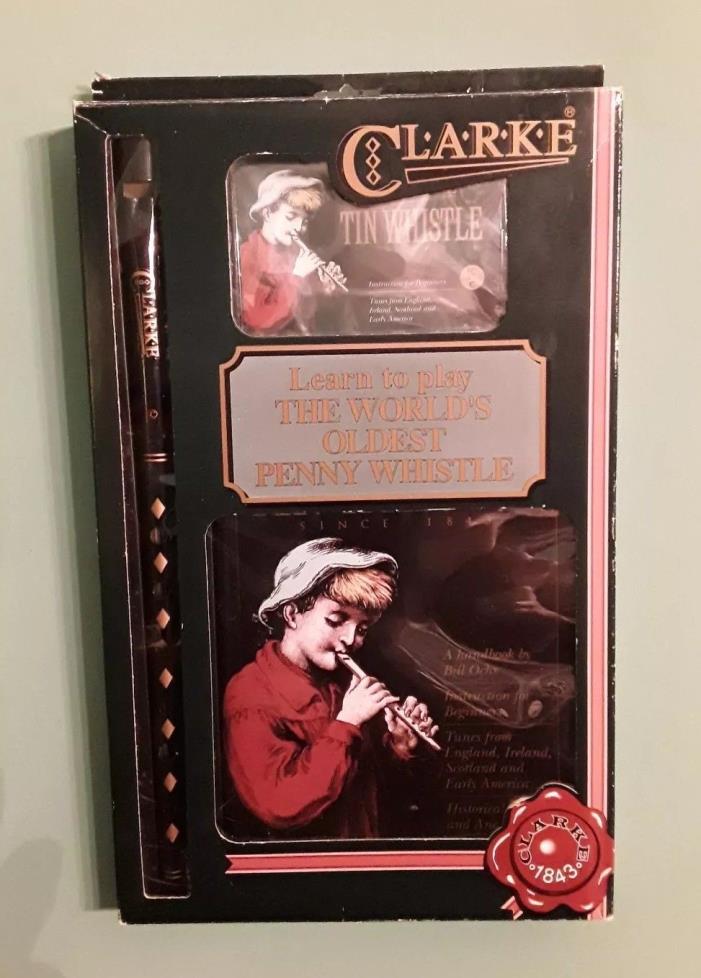 Clarke Tin Penny Whistle Set with C Whistle, Handbook by Bill Ochs & Cassette