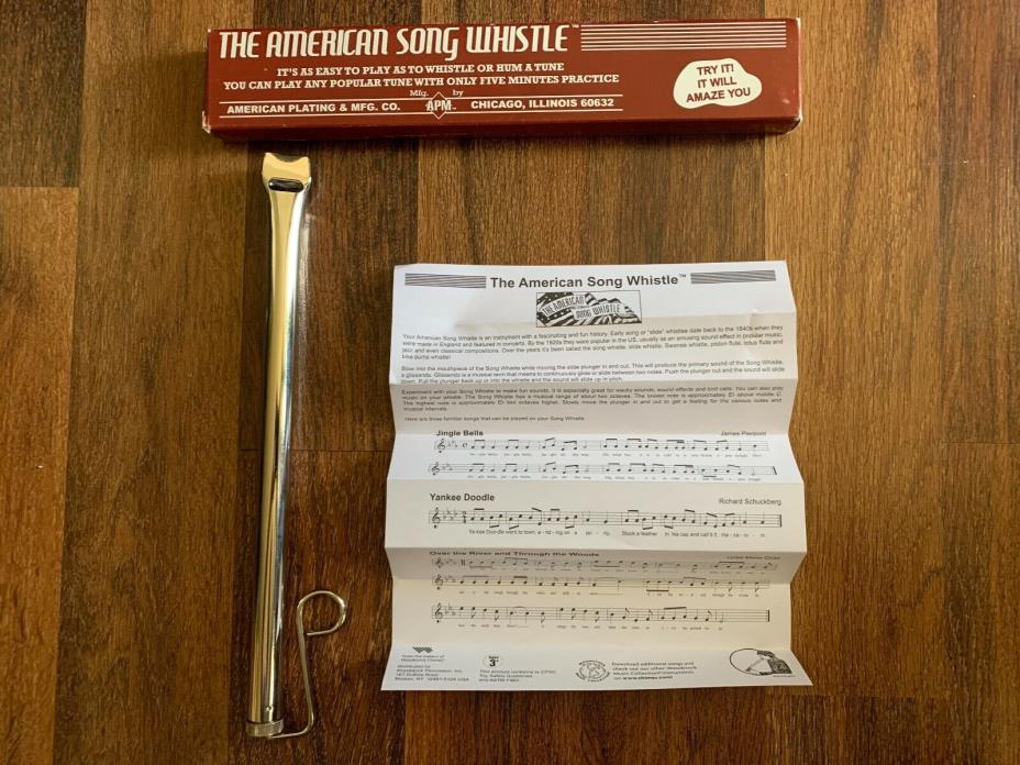 American Slide Whistle, Made in the USA of Nickle-Plated Brass