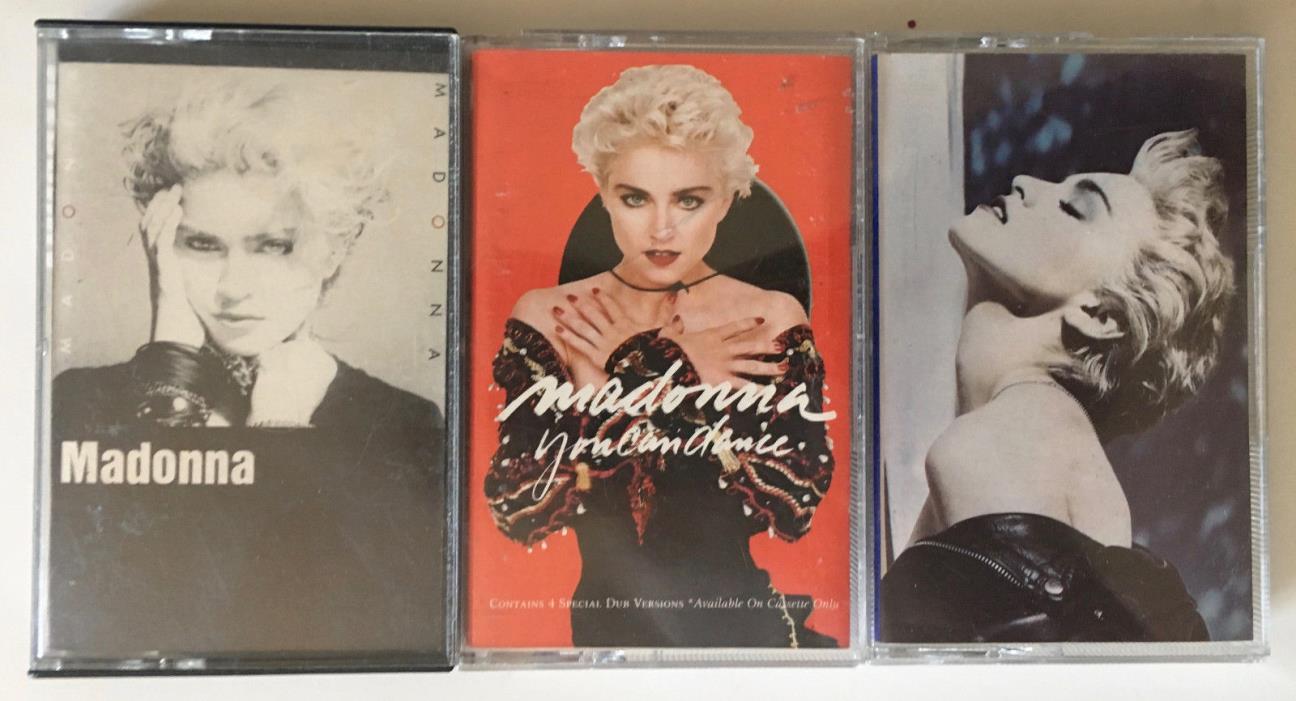 Lot of 4 Madonna Cassette Tapes True Blue You Can Dance Immaculate Collection