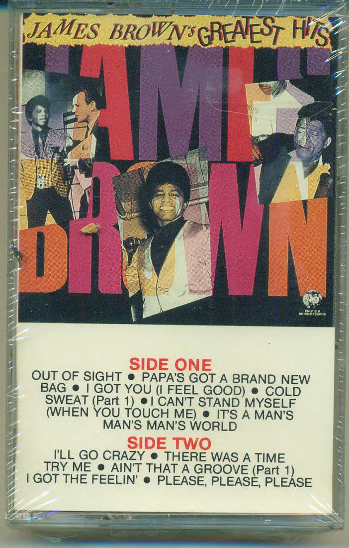 New Sealed Cassette James Brown Greatest Hits Rhino 12 Tracks Last Copy