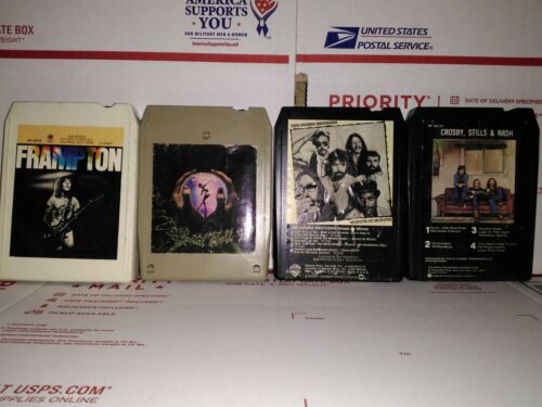 Lot of 4 Classic Rock Cosby Stills & Nash, Doobie Bros,, Styxx 8-Track Tapes